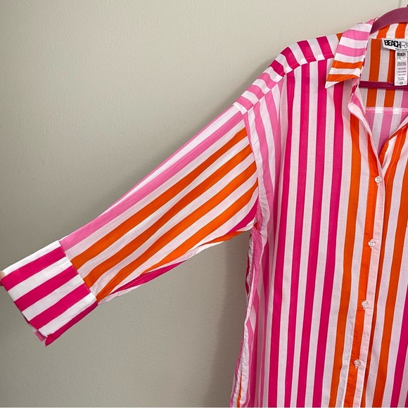 Beach Riot Alexa Striped Button Down Shirt in Sunset Size S/M Swim Coverup - Picture 4 of 11